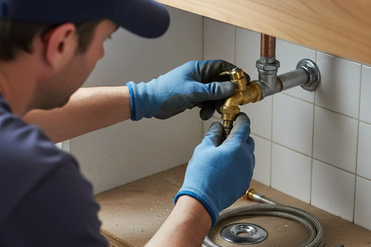Shutoff valve and fitting work during Emergency Plumbing in Port Murray